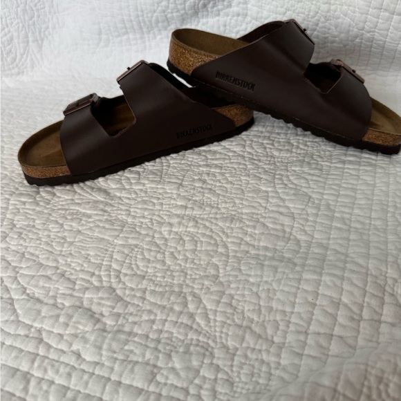 Birkenstock Arizona Dark Brown Double Strap Sandals- 37 - Picture 3 of 5